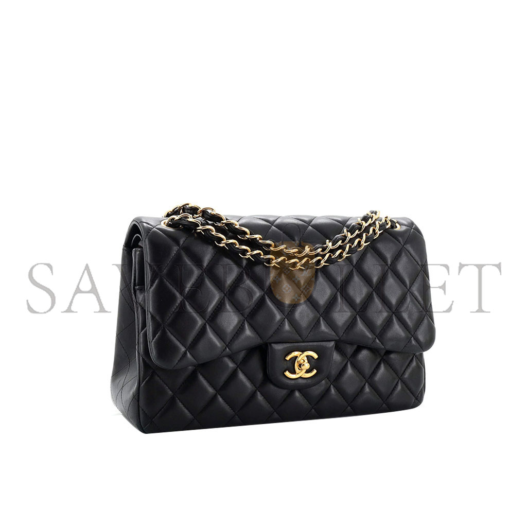 Ch*el master classic double flap bag quilted lambskin jumbo (30*19.5*10cm)